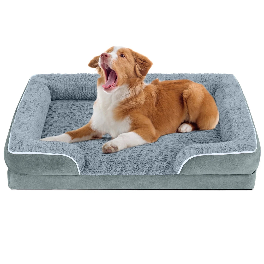 Large Dog Bed for Large Dogs Waterproof Orthopedic Dog Sofa Bed Non Slip Pet Couch with Removable Washable Cover Supportive Foam M to XXL, Gray - PetOhPets