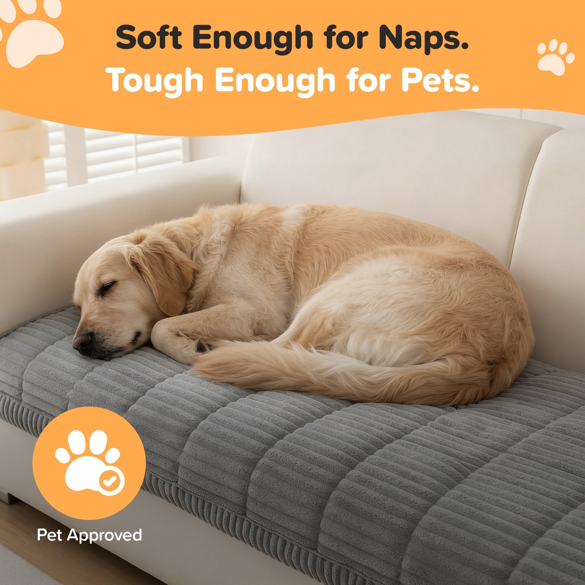 Plush Pet Couch Cover - PetOhPets
