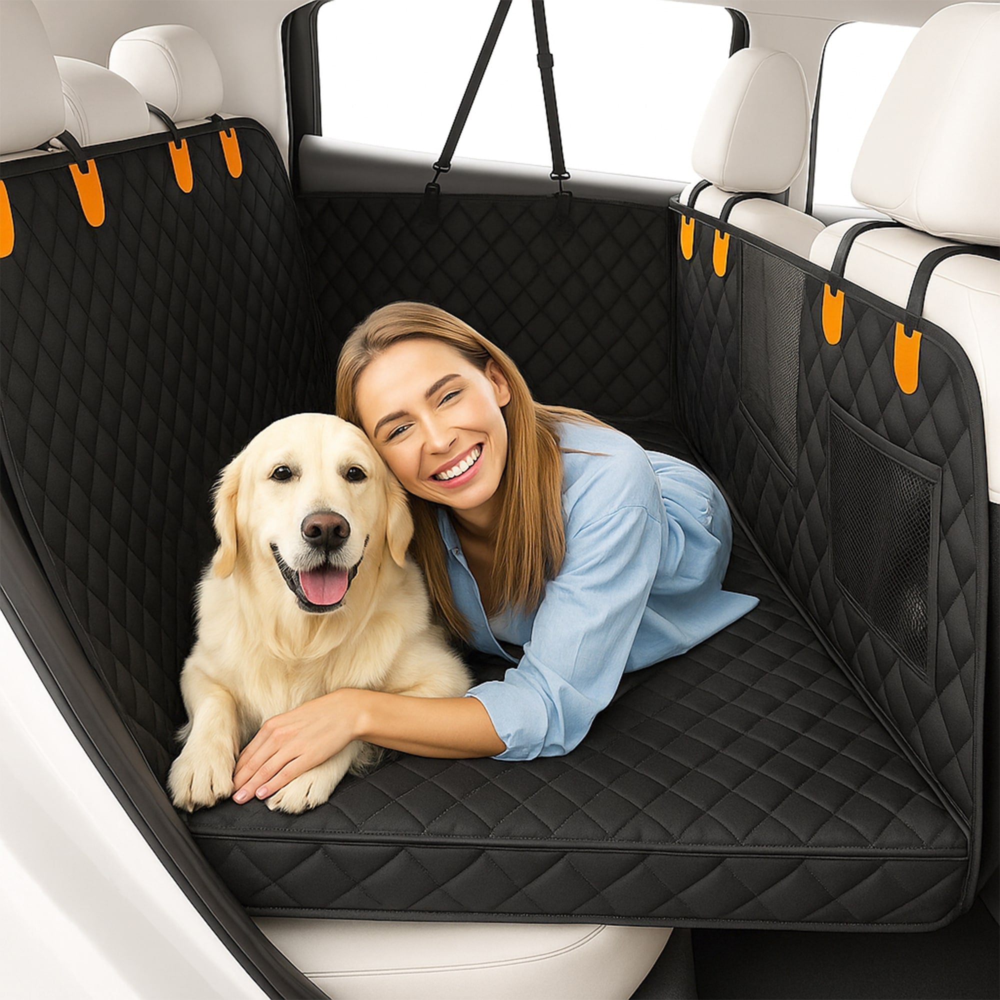RuffRider™ Hard Bottom Dog Car Seat Protector - PetOhPets