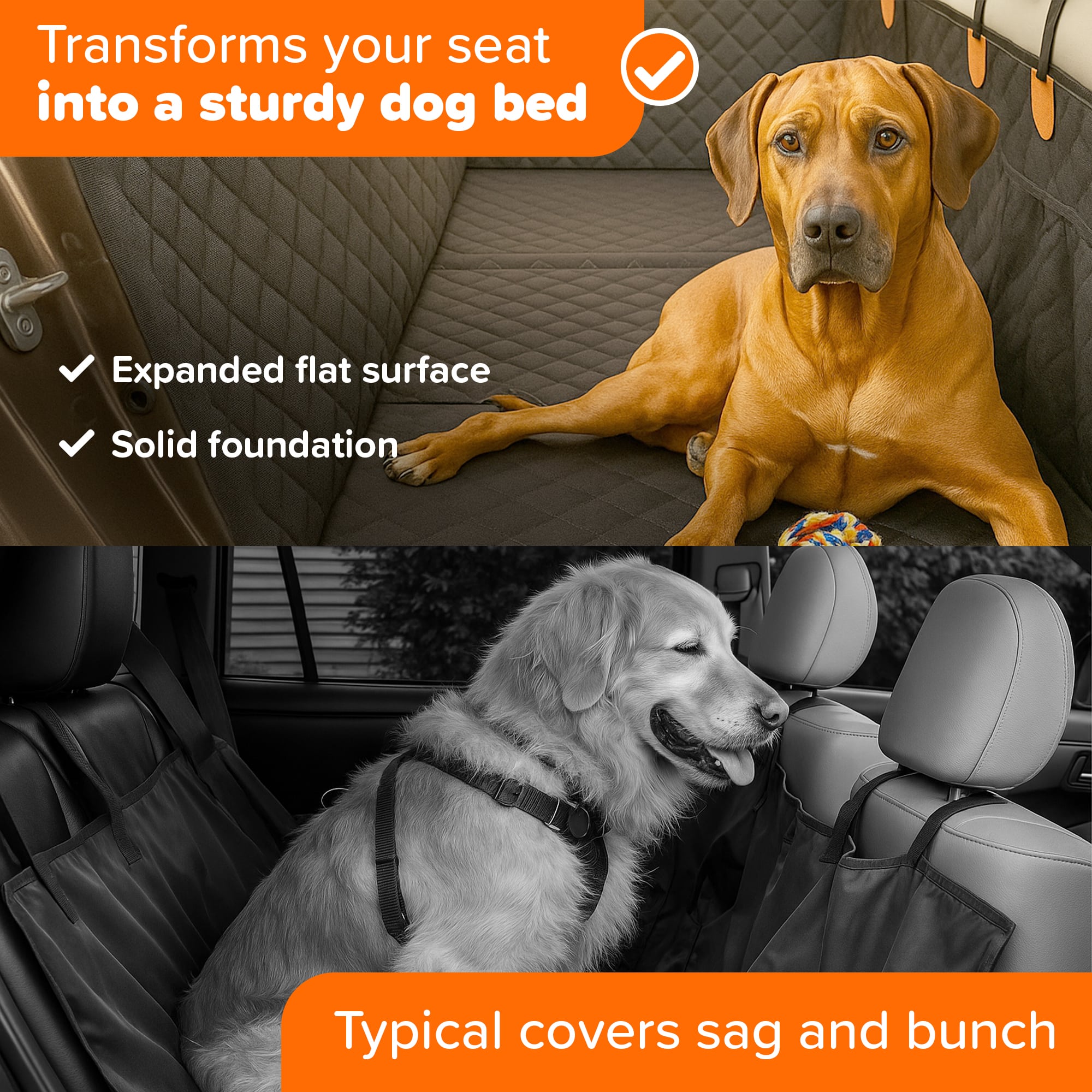 RuffRider™ Hard Bottom Dog Car Seat Protector - PetOhPets