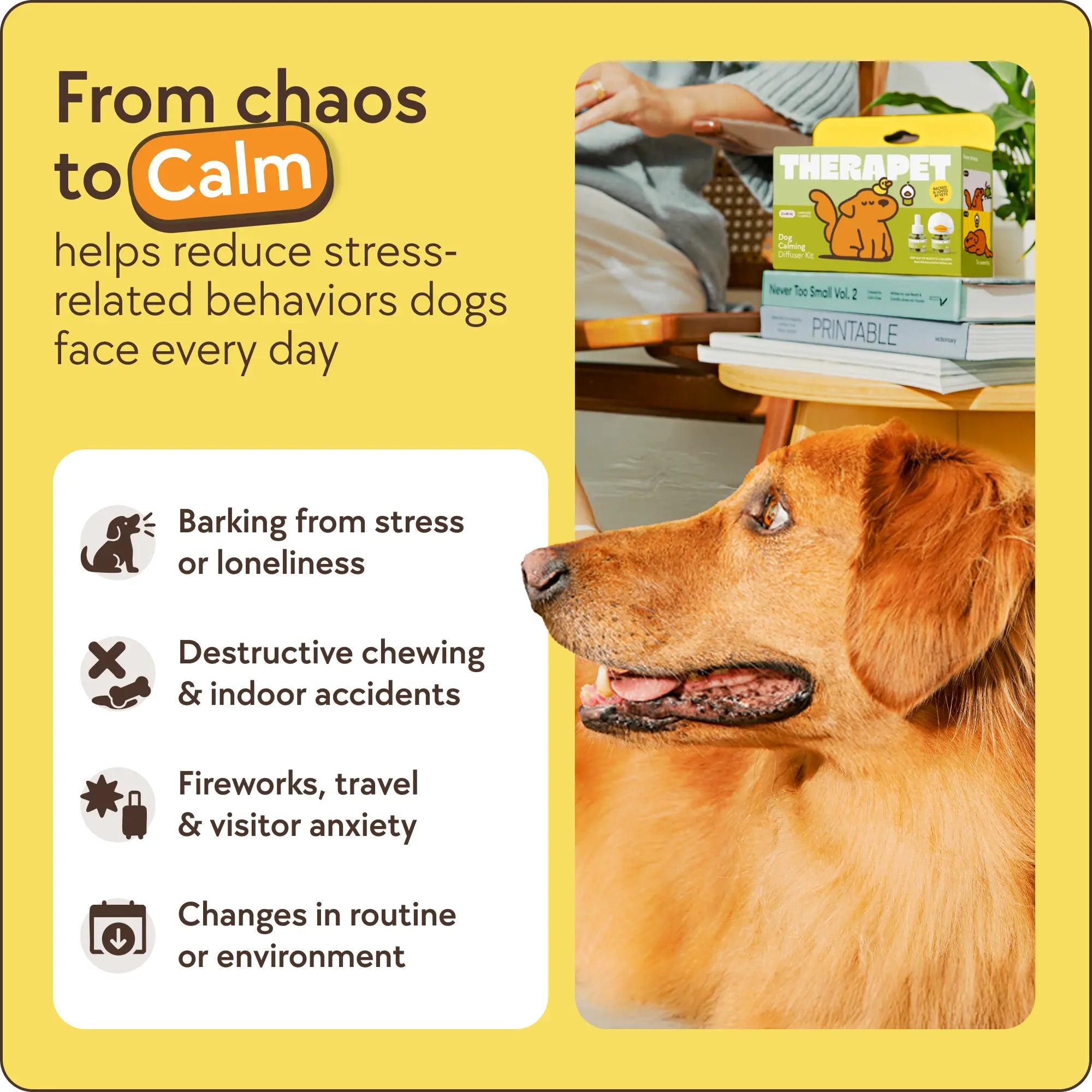 TheraPetMD Dog Calming Diffuser – 60 Day Supply with Refill - PetOhPets