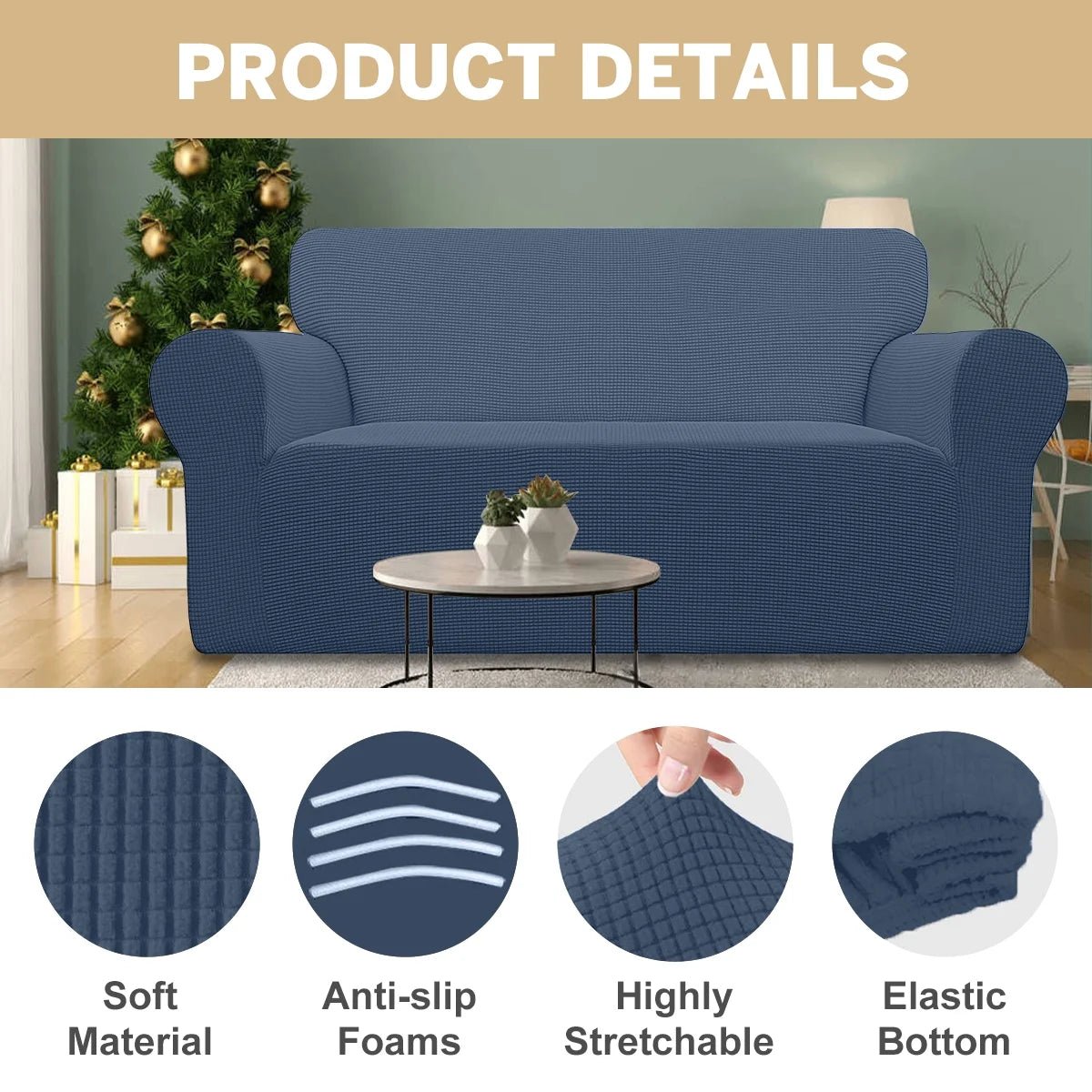Waterproof Blue Sofa Cover - PetOhPets