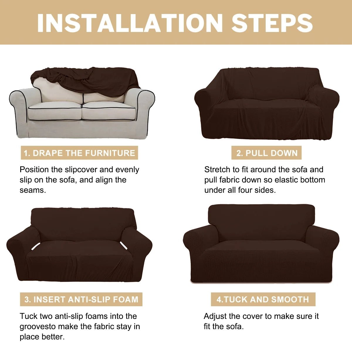 Waterproof Coffee Sofa Cover - PetOhPets