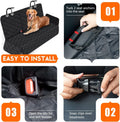 Waterproof Dog Car Seat Cover – Non - Slip Back Seat Protector with Seat Belts for Cars, Trucks & SUVs - PetOhPets