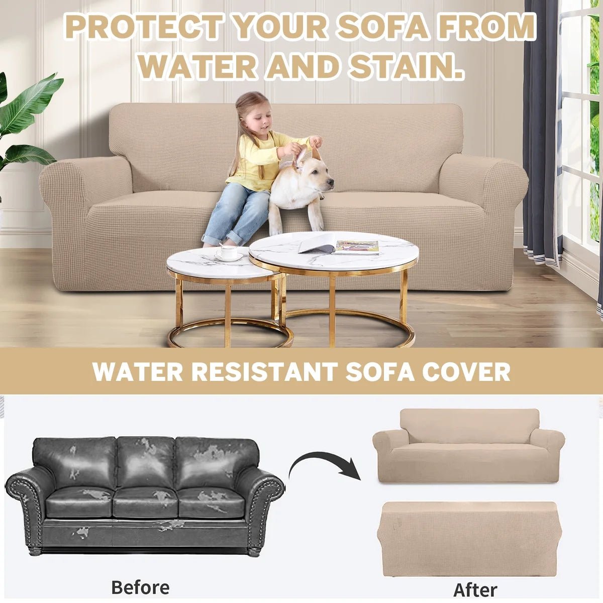 Waterproof Taupe Sofa Cover - PetOhPets