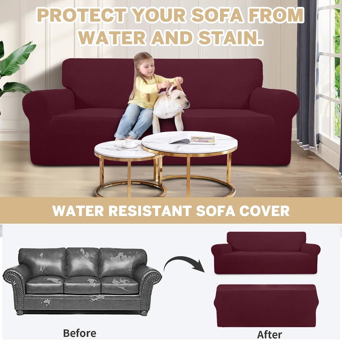 Waterproof Wine Sofa Cover - PetOhPets