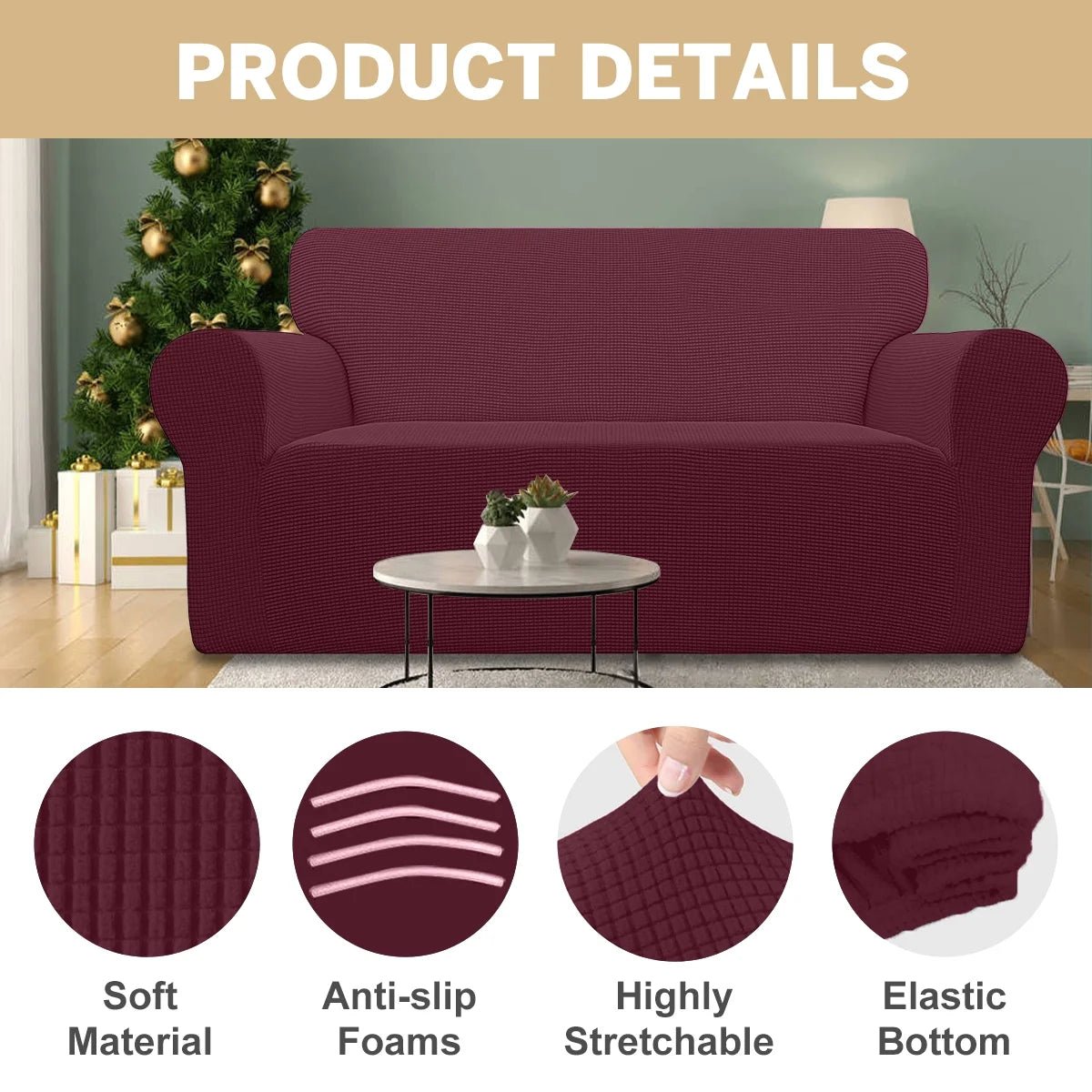 Waterproof Wine Sofa Cover - PetOhPets