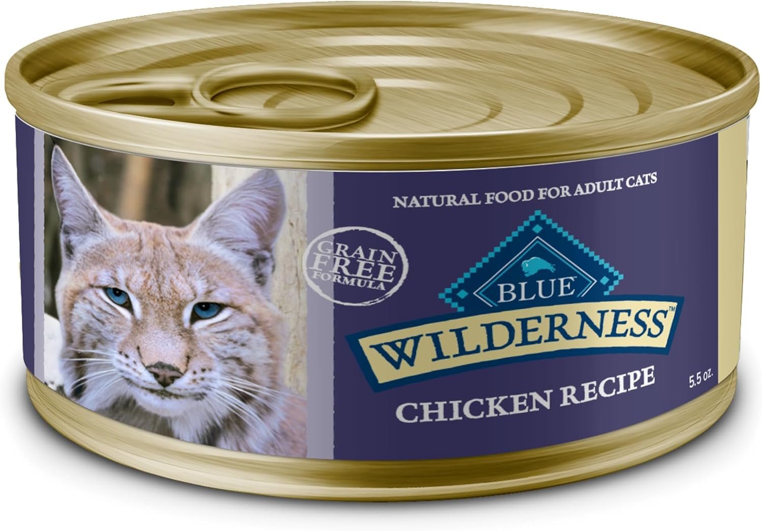 Wilderness Natural Wet Cat Food Paté, High - Protein & Grain - Free Recipe, Chicken, 5.5 - Oz. Cans (24 Count) - PetOhPets